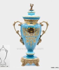 گلدان تزئینی مدل کوزه ای آبی سری004