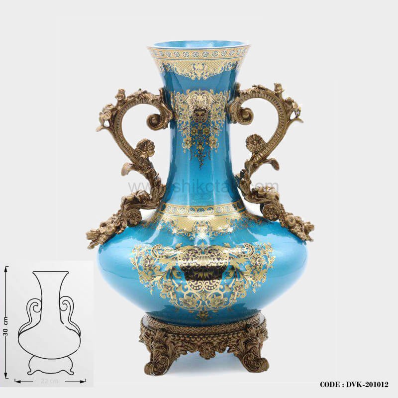 گلدان تزئینی آبی سری 012