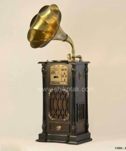 گرامافون کلاسیک چوبی قهوه ای سری 2503