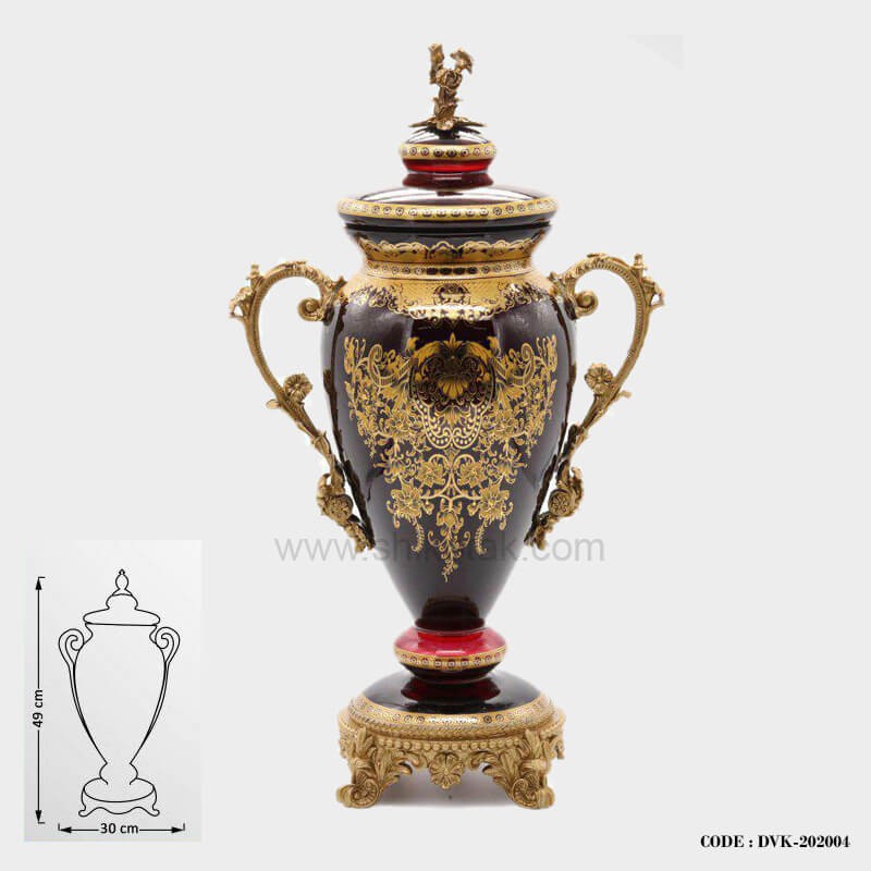 ظرف سلطنتی زرشکی سری004