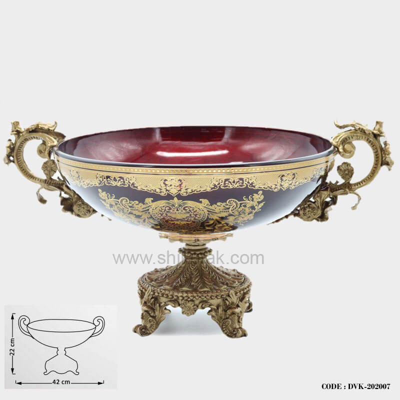 میوه خوری لوکس زرشکی طلایی سری 007