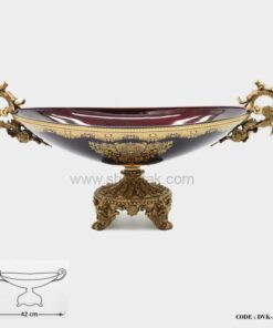 ظرف دکوری سلطنتی زرشکی کوچک سری 090