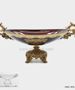 ظروف دکوری داخل بوفه زرشکی بزرگ سری 085