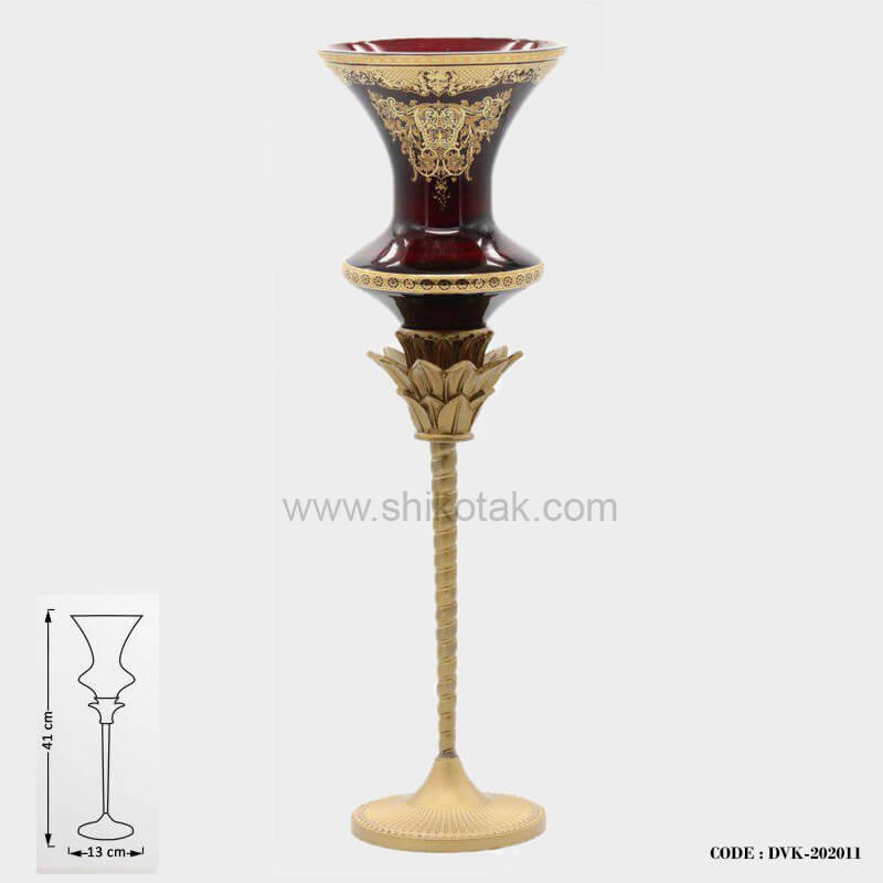شمعدان طلایی مدرن سری 011