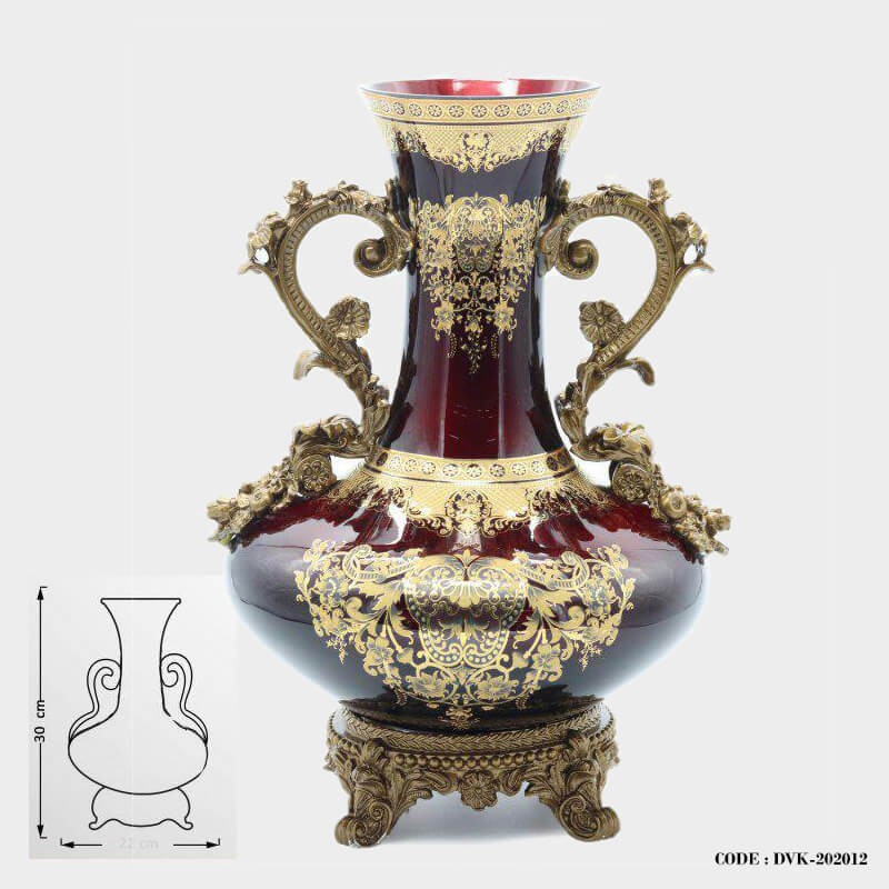 گلدان زرشکی لوکس سری 012