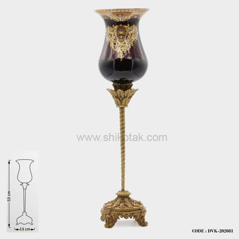شمعدان زینتی زرشکی سری081