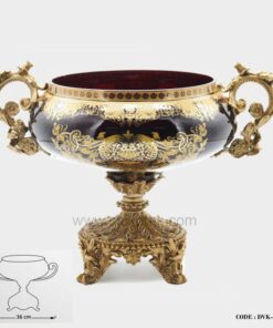 ظرف میوه خوری سلطنتی زرشکی سری 074