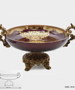 ظرف سلطنتی پایه دار زرشکی سری 080