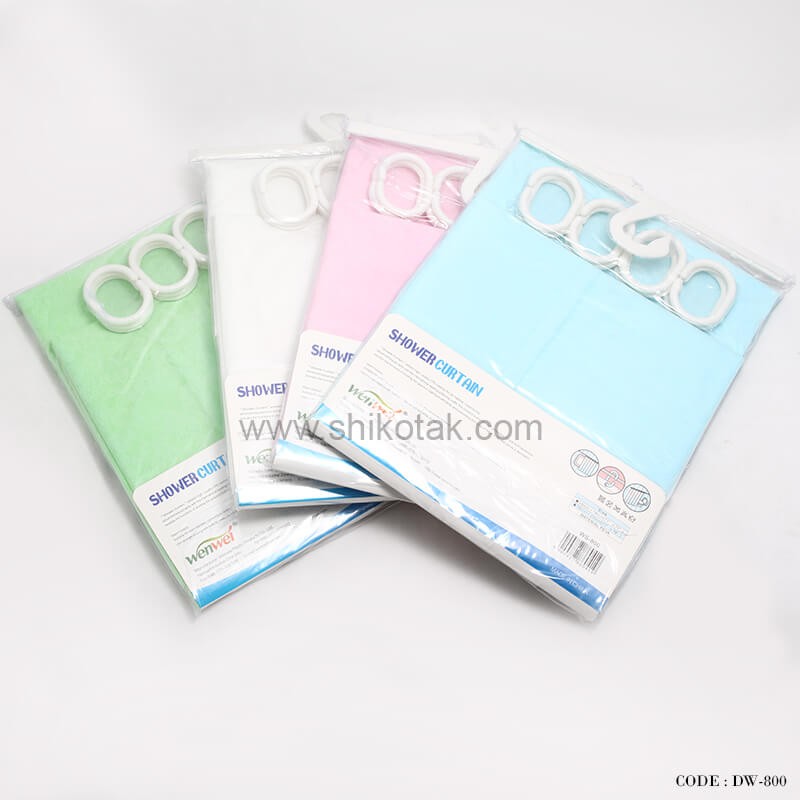 پرده حمام طرح ساده سبز