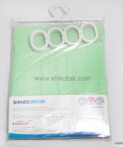 پرده حمام طرح ساده سبز