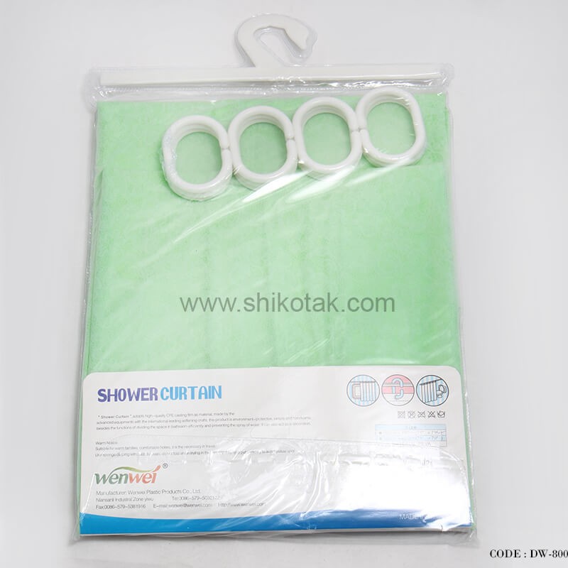 پرده حمام طرح ساده سبز