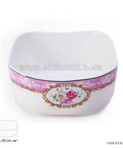 کاسه سالاد خوری سرامیکی گل سرخی