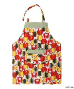 نیم ست پارچه ای آشپزخانه طرح فلفل دلمه