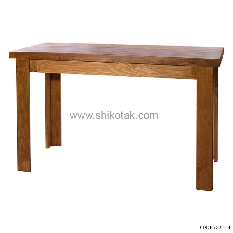 میز ناهارخوری کشودار چوبی بلند سری 414D