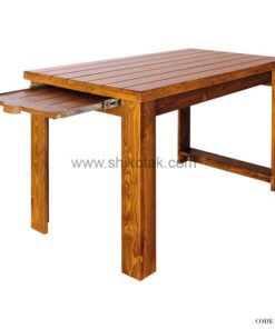 میز ناهارخوری کشودار چوبی بلند سری 414D