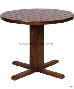 میز ناهار خوری گرد چوبی سری 418