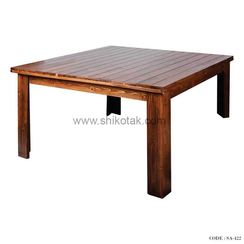 میز ناهار خوری چوبی هشت نفره مربع سری 422