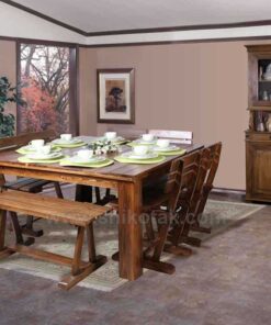 میز ناهار خوری چوبی هشت نفره مربع سری 422
