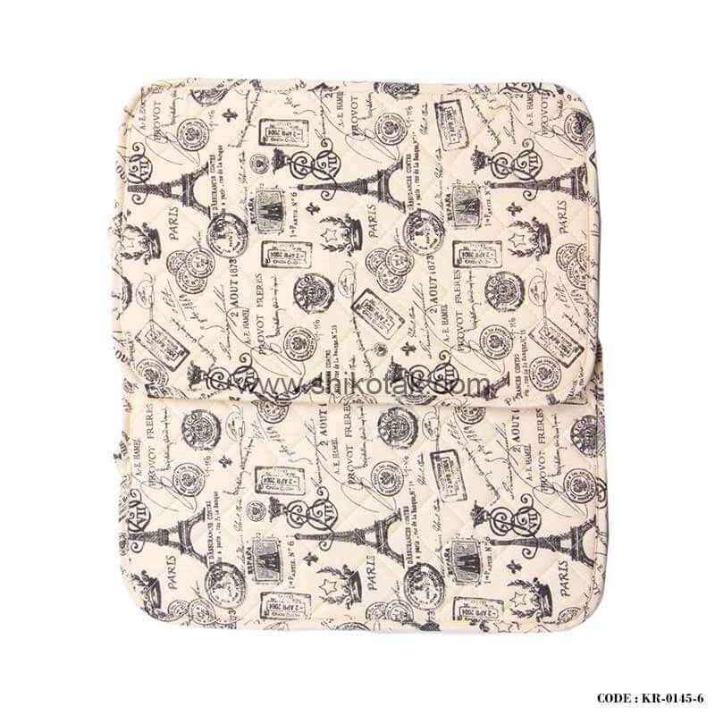 زیر بشقابی پارچه ای دو تکه طرح ایفل