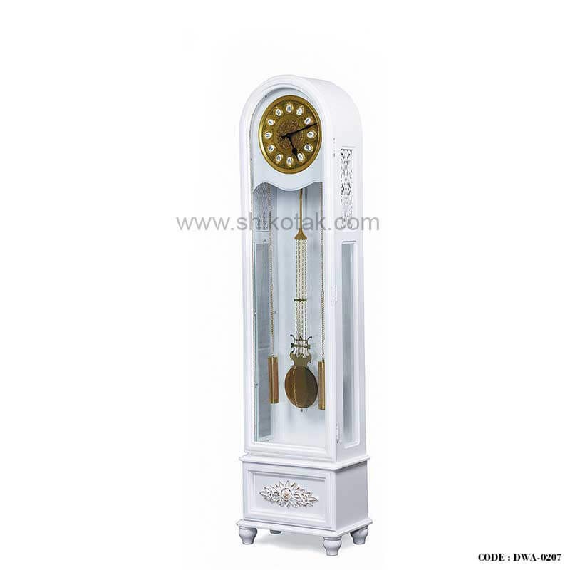 ساعت ایستاده چوبی سفید سری 0207
