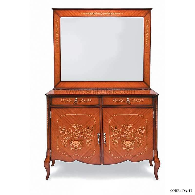 آینه و کنسول دو درب چوبی سری 17