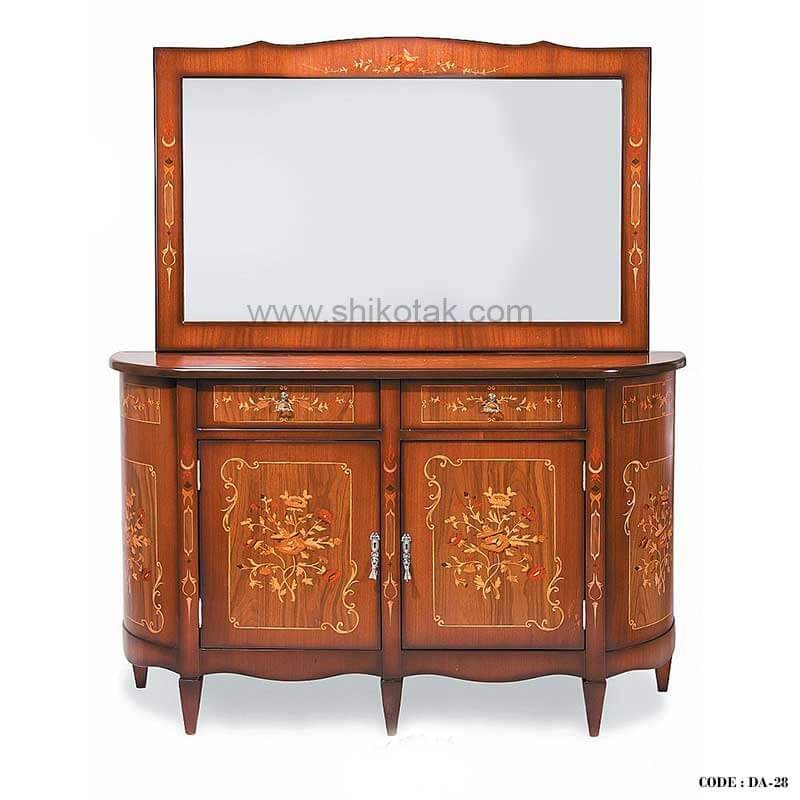 آینه و کنسول مدرن معرق دو درب سری 28