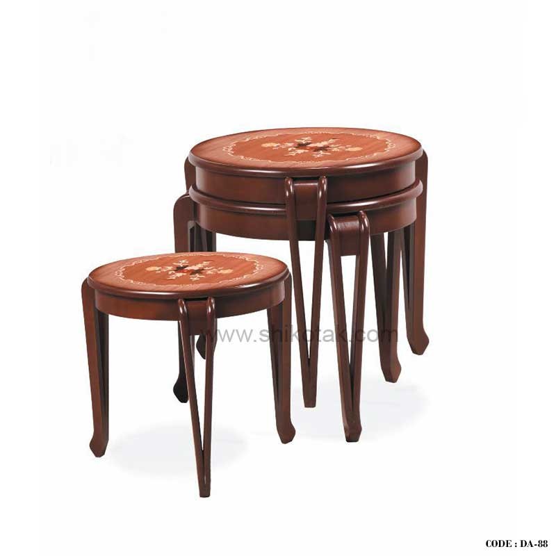 میزعسلی چوبی کم جا سه تکه سری88