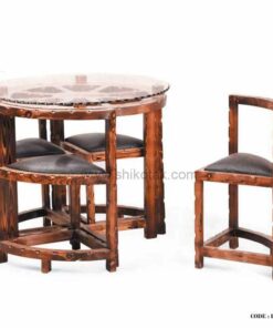 میز و صندلی ناهار خوری چوبی کم جا سری112S