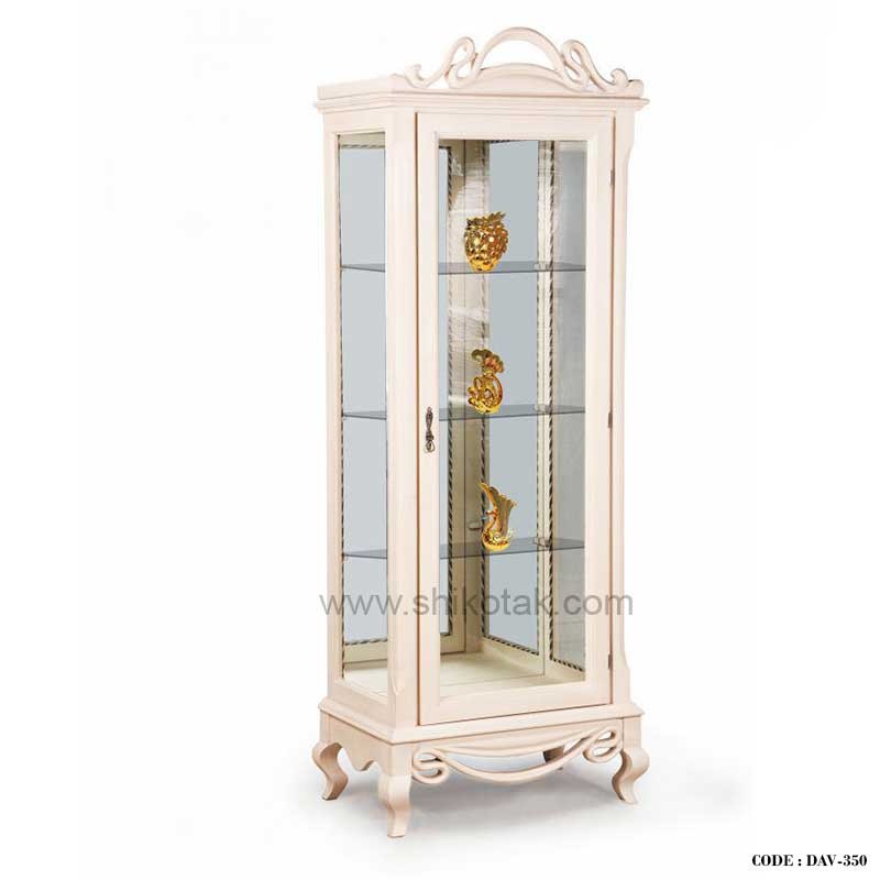 ویترین چوبی سفید سری 350