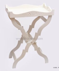 میز صبحانه خوری تاشو سفید