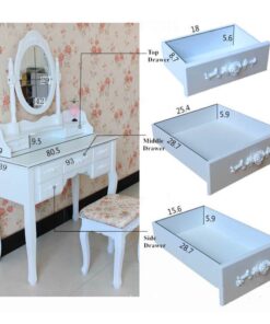 میز آرایش مدرن چوبی سفید