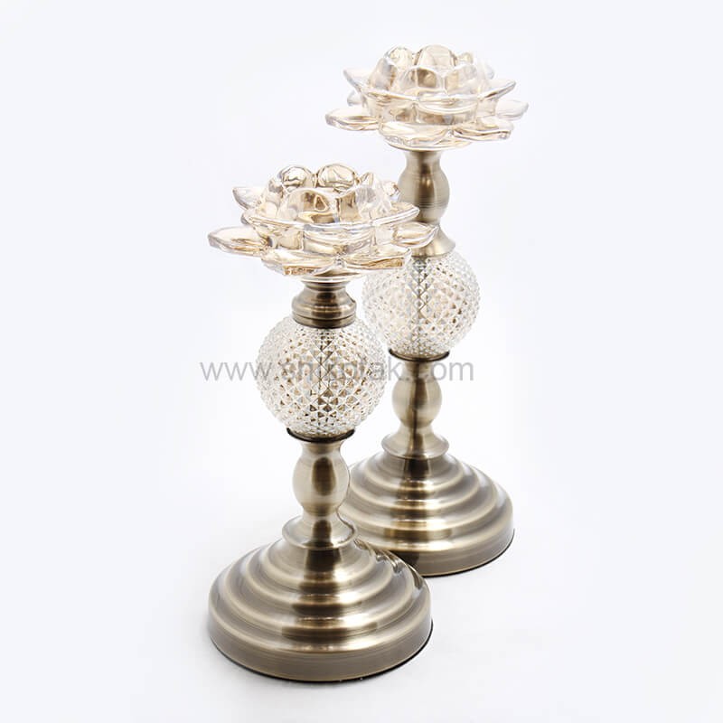 شمعدان سلطنتی طرح گل گوی دار