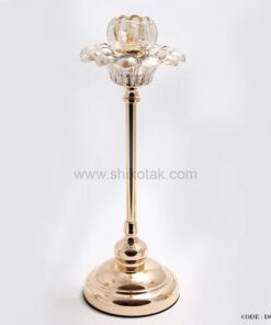 شمعدان طلایی طرح گل لاله