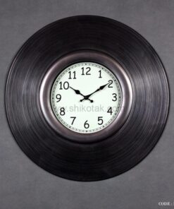 ساعت دیواری مشکی قاب پلاستیکی آرسام