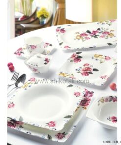 سرویس 6 نفره چینی مقصود طرح گل رز