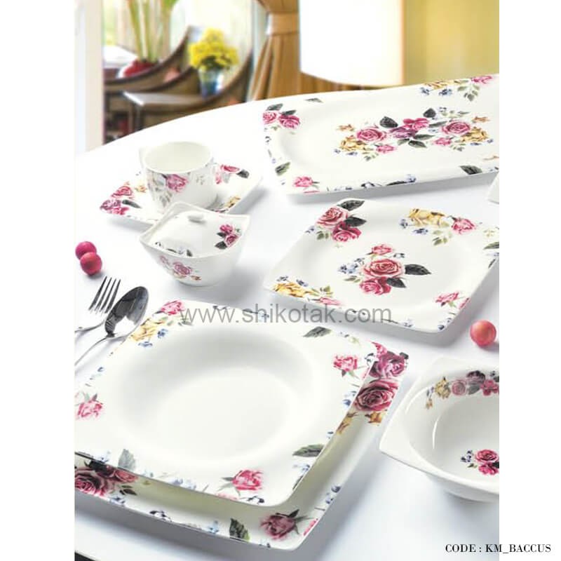 سرویس 6 نفره چینی مقصود طرح گل رز