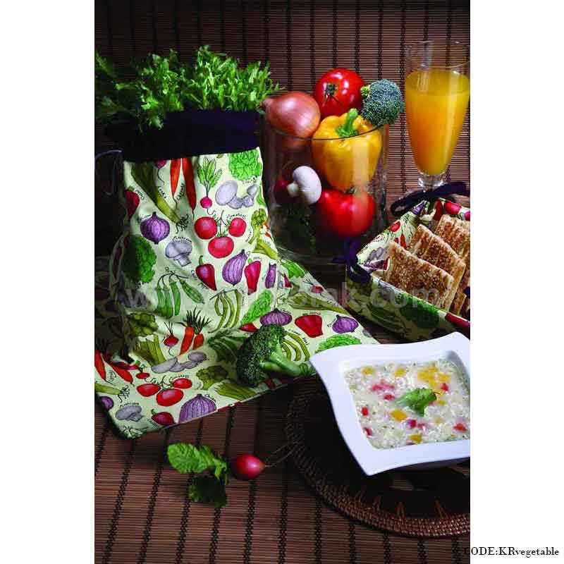 ست پارچه ای آشپزخانه 9 تکه طرح سبزیجات