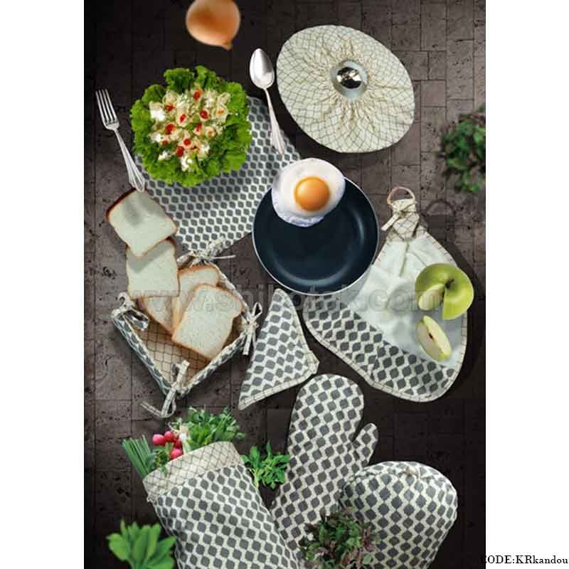 سرویس کامل پارچه ای آشپزخانه طرح کندو