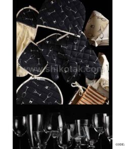 سرویس پارچه ای آشپزخانه 9 تکه طرح Glass