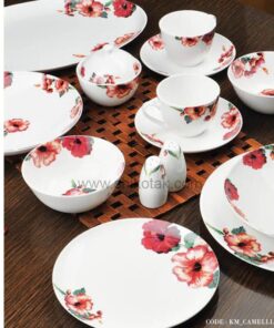 سرویس غذاخوری چینی طرح کاملیا 90 پارچه