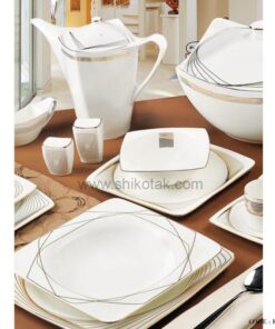 ظروف پذیرایی مقصود 92 پارچه طرح لید طلایی