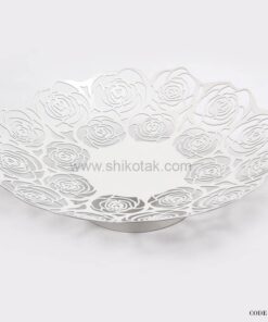 میوه خوری سفید طرح گل رز