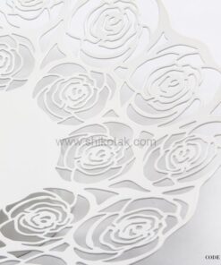 میوه خوری سفید طرح گل رز