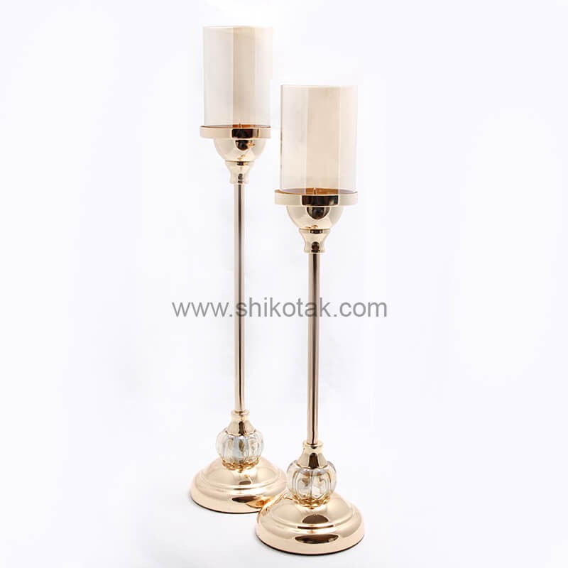 جاشمعی پایه بلند طلایی