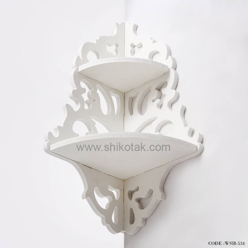 شلف گوشه دیوار دو طبقه