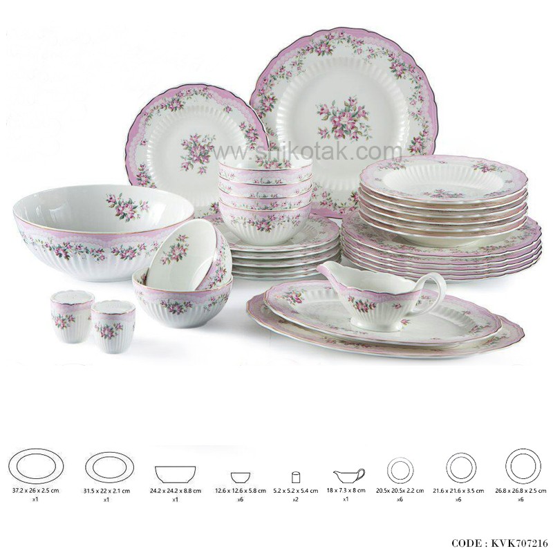 ست غذاخوری چینی طرح سوفیا