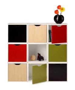 قفسه کتاب دیواری مدل کندوان بدون درب