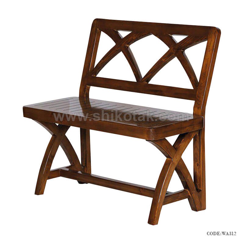 نیمکت دونفره چوبی پشت دار سری 312