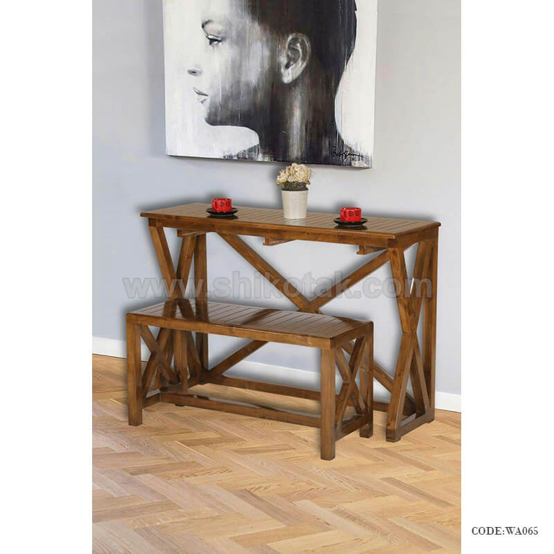 ست میز و نیمکت دونفره سری 065