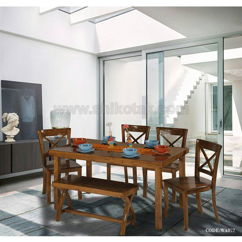 میز صندلی ناهارخوری شش نفره طرح کرکره ای